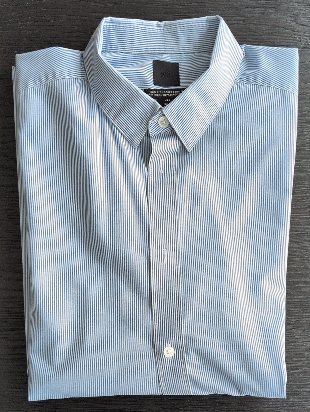 Men's Slim Fit Easy Iron Shirt, L